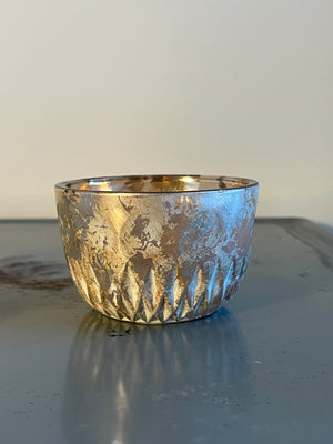 Mercury Glass Tealight | Distressed Copper Brown